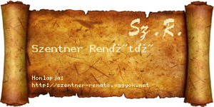 Szentner Renátó névjegykártya