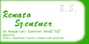 renato szentner business card